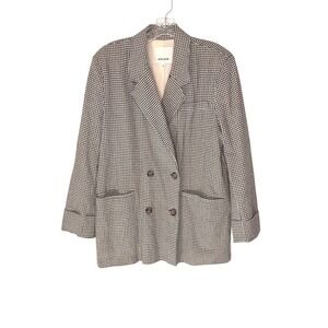 Rita Row Quionia Blazer Black Gingham Preppy Academia Office Work Medium